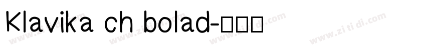 Klavika ch bolad字体转换